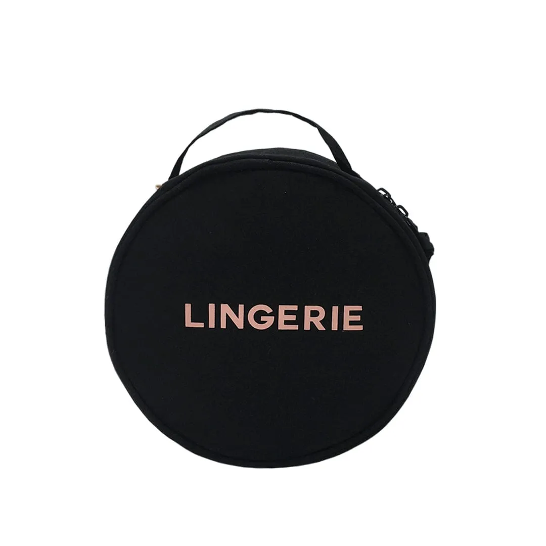 Round Lingerie Case, Black