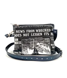 Spyder -Black and white Newspaper shoulder strap