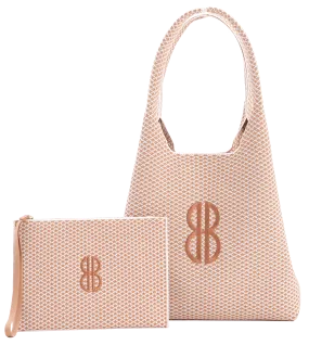 Sutton City Tote - Buckthorn Diamond Monogram / Detachable Metal Chain - Large