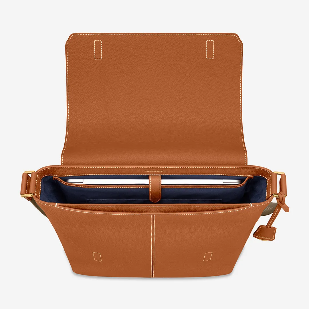 The Flaire Messenger Bag - Pecan Brown