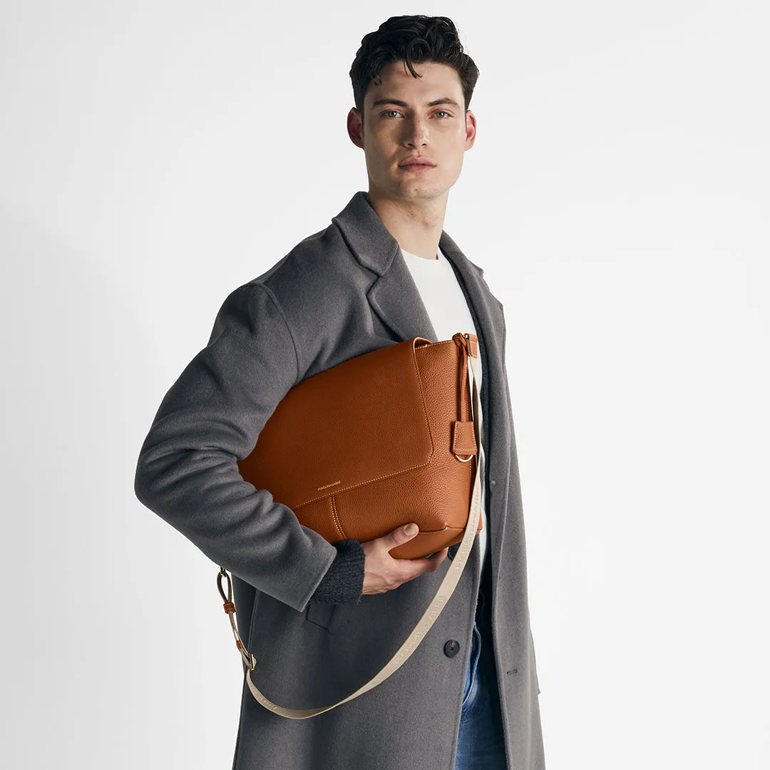 The Flaire Messenger Bag - Pecan Brown