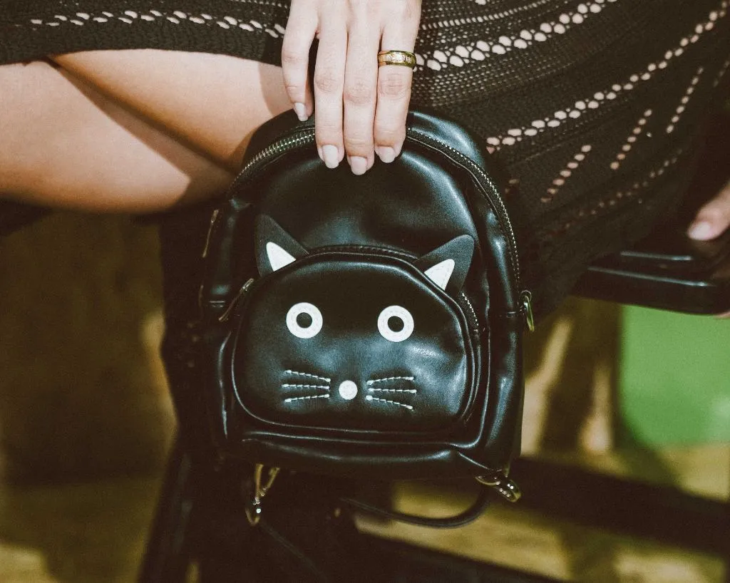 TUKskin Black Kitty MIni Backpack